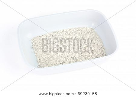 Cat Litter Box Isolated On White