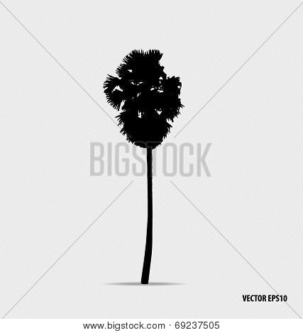 Tree silhouette. Vector illustration.