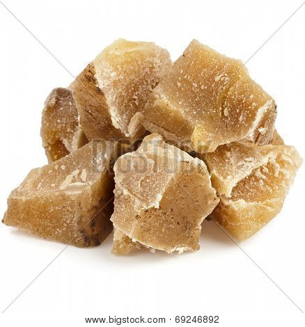 Beeswax wax heap isolated on a white background