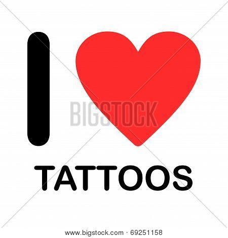 Font Type Illustration - I Love