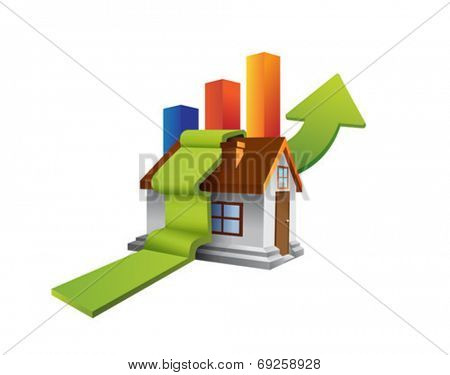 Energy efficiency in the home vector on white background