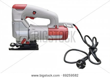 fretsaw under the white background