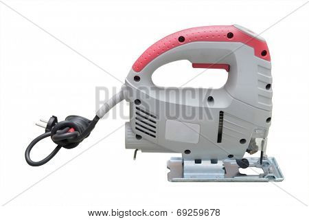 fretsaw under the white background