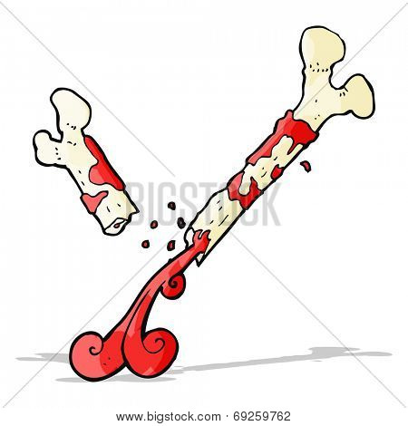 gross broken bone cartoon