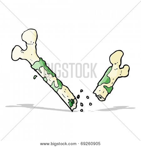 gross broken bone cartoon