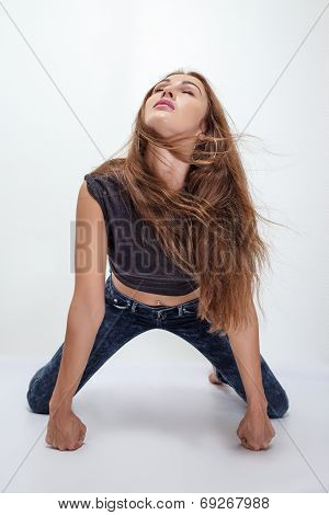 Girl Is On All Fours