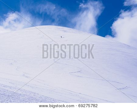 Skier at the mountains