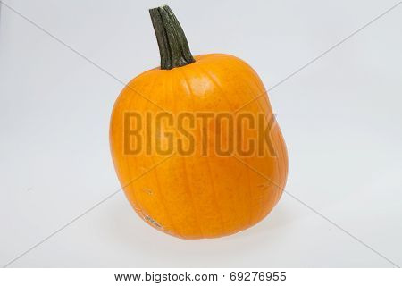 Fresh orange pumpkin isolated on white background