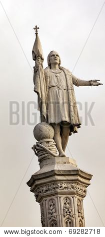 Columbus Statue Monument Plaza De Colon Madrid Spain