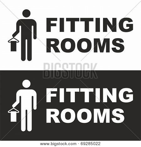 Fitting rooms sign