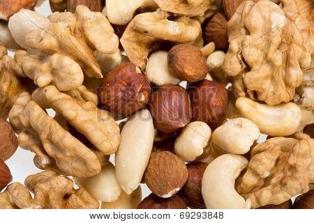 background of mixed nuts