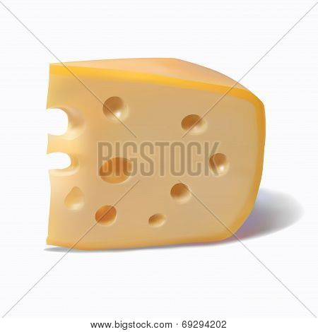 Vector Illustration  Piece Of Cheese.