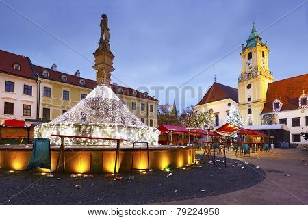 Main square in Bratislava.