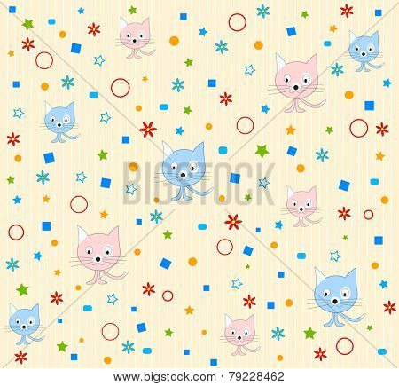 	Kat pattern background vector