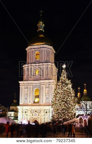 Winter Holidays On Sophia Square In Kyiv