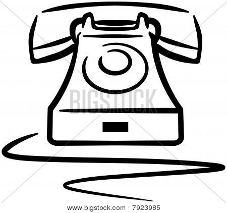 Retro telefonu Vector