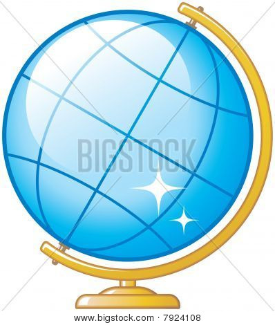 Zeměpis a cestování. Globe vektorové ilustrace