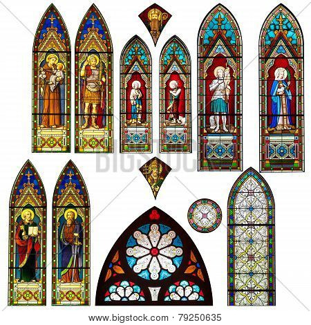 Stained Glass Church Window In Thailand