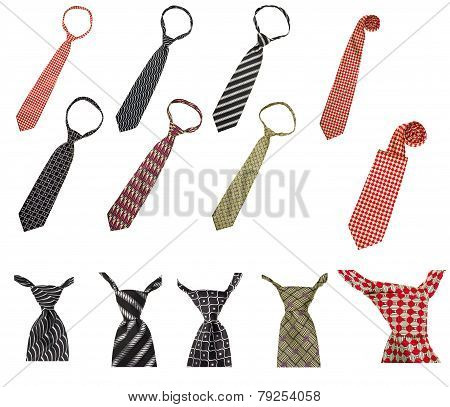 Set Of Male Business Ties Isolated