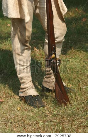 Colonial Militaman--Revolutionary War Reenactment