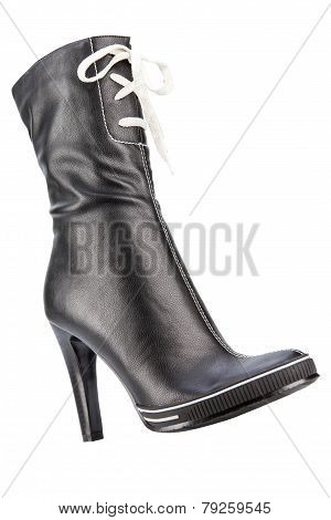 Female High Boot Isolated On White Background