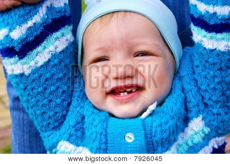 Portrait of the laughing child