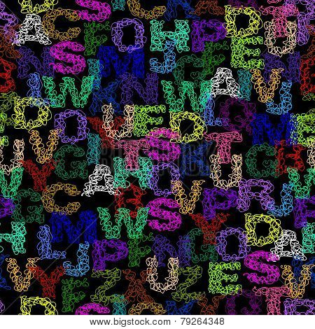 Doodle alphabet pattern