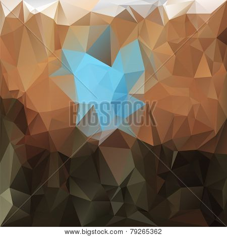 Vector Polygonal Background - Triangular Design In Earthy Color