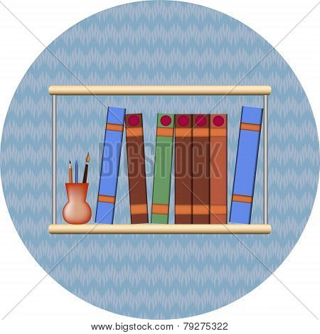 Bookshelf With Books