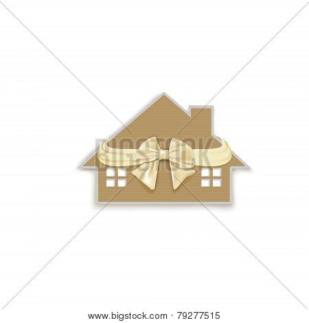 House With A Bow As A Gift