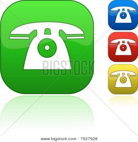 Phone rectangular vector buttons