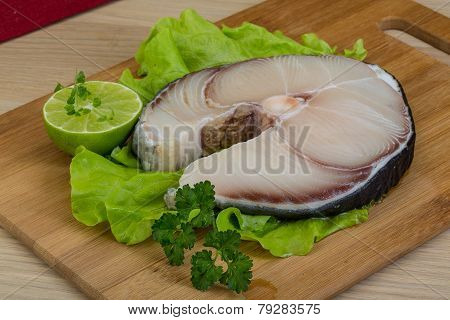 Raw Blue Shark Steak