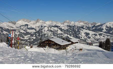 View From The Wispile Ski Area In  Gstaad