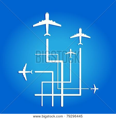 Air plane flying