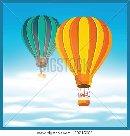 Hot Air Balloons In The Clouds