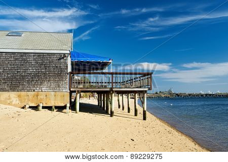 Beach house at Provincetown, Cape Cod, Massachusetts, USA. 