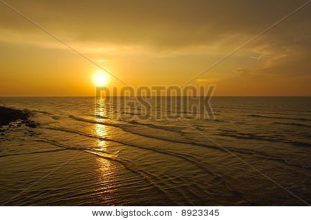 Summer Sunset at sea side