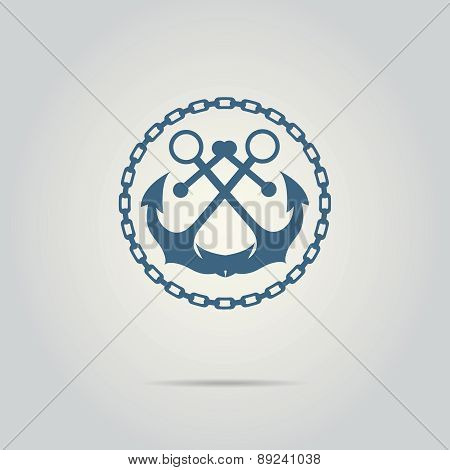 anchor silhouette isolated vector logo