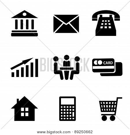 Set of vector business icons