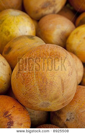 Comida de melão grande Israel laranja madura