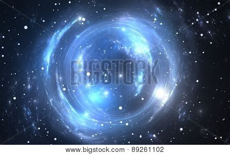 Space Background With Gravitational Lensing