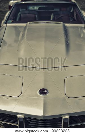 Sleza, Poland, August 15, 2015: Close Up On Old Vintage Chevrolet On Motorclassic Show On August 15,
