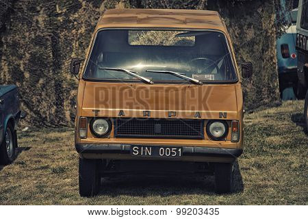 Sleza, Poland, August 15, 2015: Close Up Old And Vintage Tarpan Truck On Motorclassic Show On August
