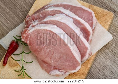Raw Porl Steak