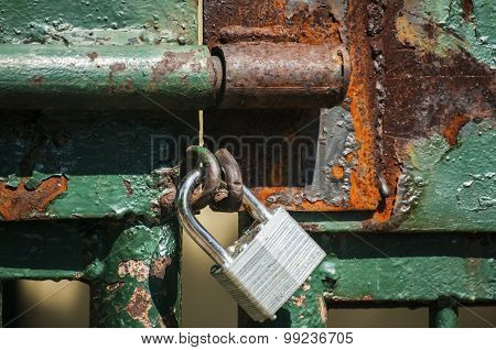 Iron latch and padlock
