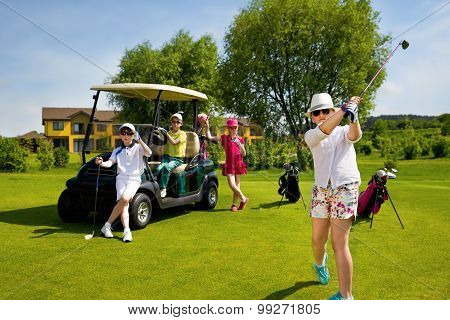 Kids golf competition