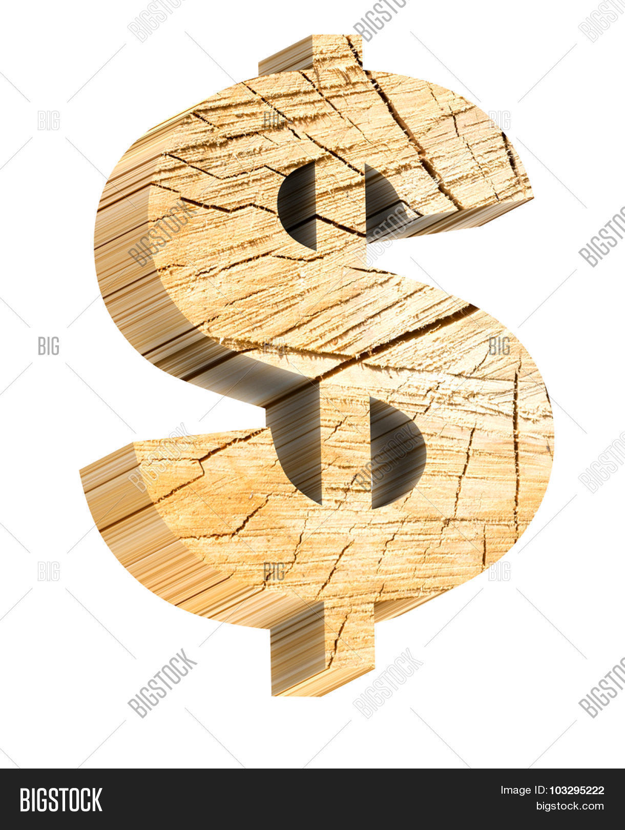 Dollar Sign Pine Wood Image & Photo (Free Trial) Bigstock