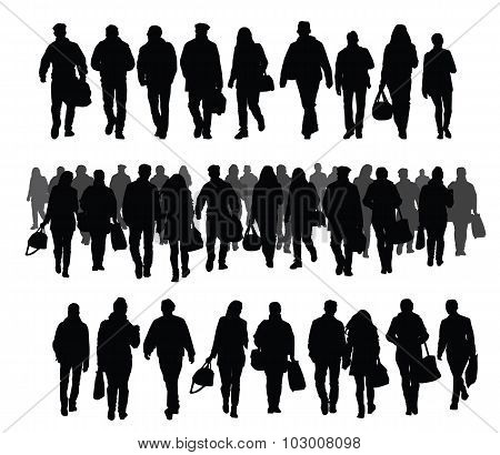 Silhouettes of people