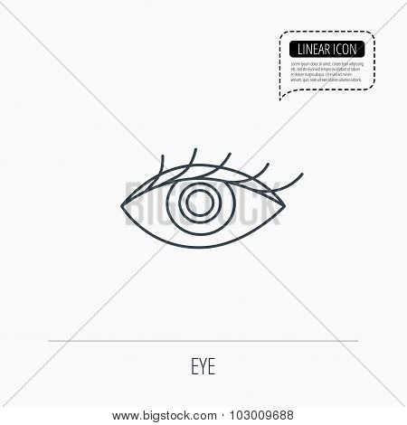 Eye icon. Human vision sign.