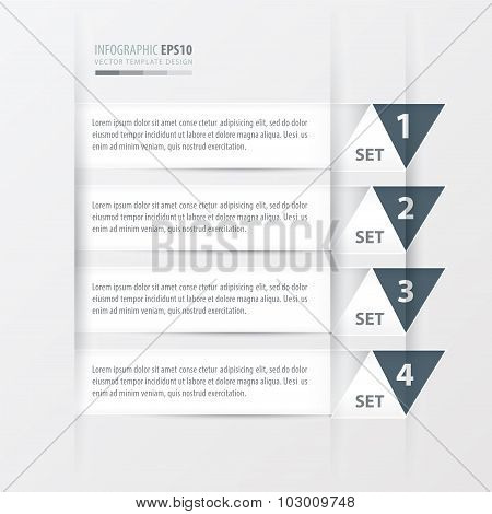 Triangle Modern Infographics Banner.white Color Style.